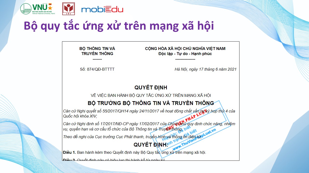 Chuyển đổi số cho người dân - Bài 19: Quy tắc ứng xử trên mạng xã hội