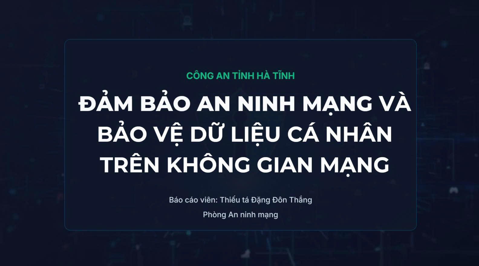 Xã Hà Linh tổ chức tập huấn về an ninh mạng, an ninh dữ liệu cho cán bộ xã và thôn