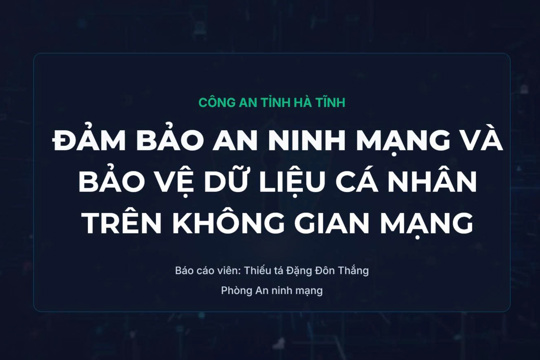 Xã Hà Linh tổ chức tập huấn về an ninh mạng, an ninh dữ liệu cho cán bộ xã và thôn 